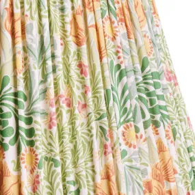 20cm empire shade in herball and weld Bower printed cotton by Morris & Co.