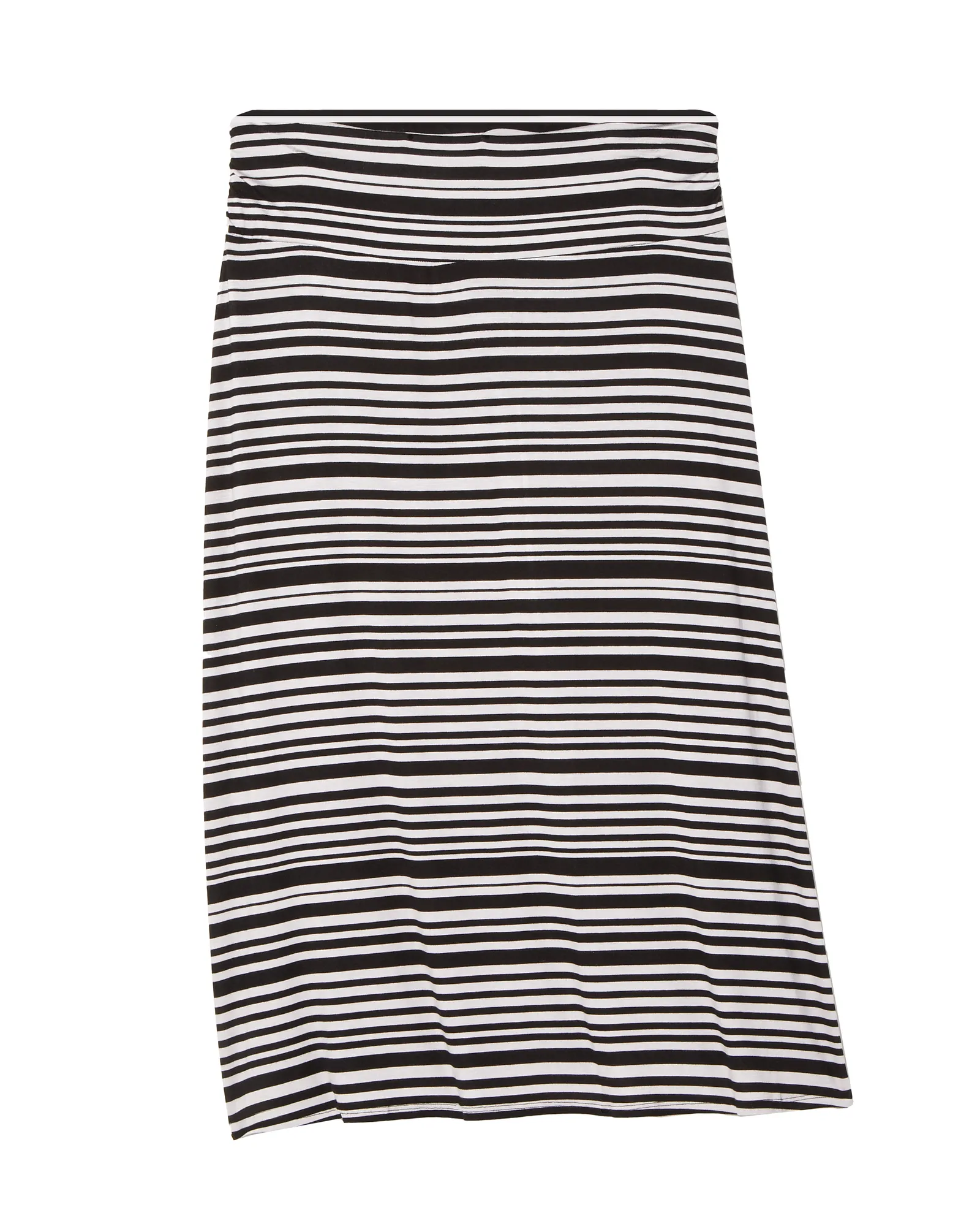 Adriatic Ruched Foldover Maxi Skirt | Black / Charcoal Grey