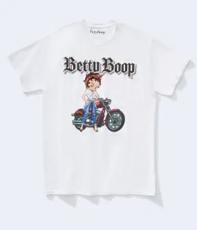 Aeropostale Womens' Betty Boop Graphic Tee -  - Size S - Cotton - Teen Fashion & Clothing White