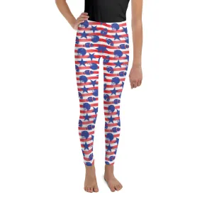 American Football Pattern Youth Leggings