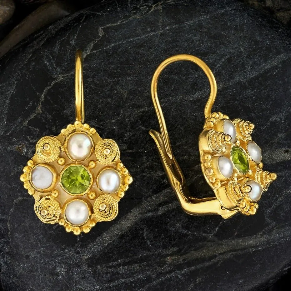 Ann Radcliffe Peridot Earrings