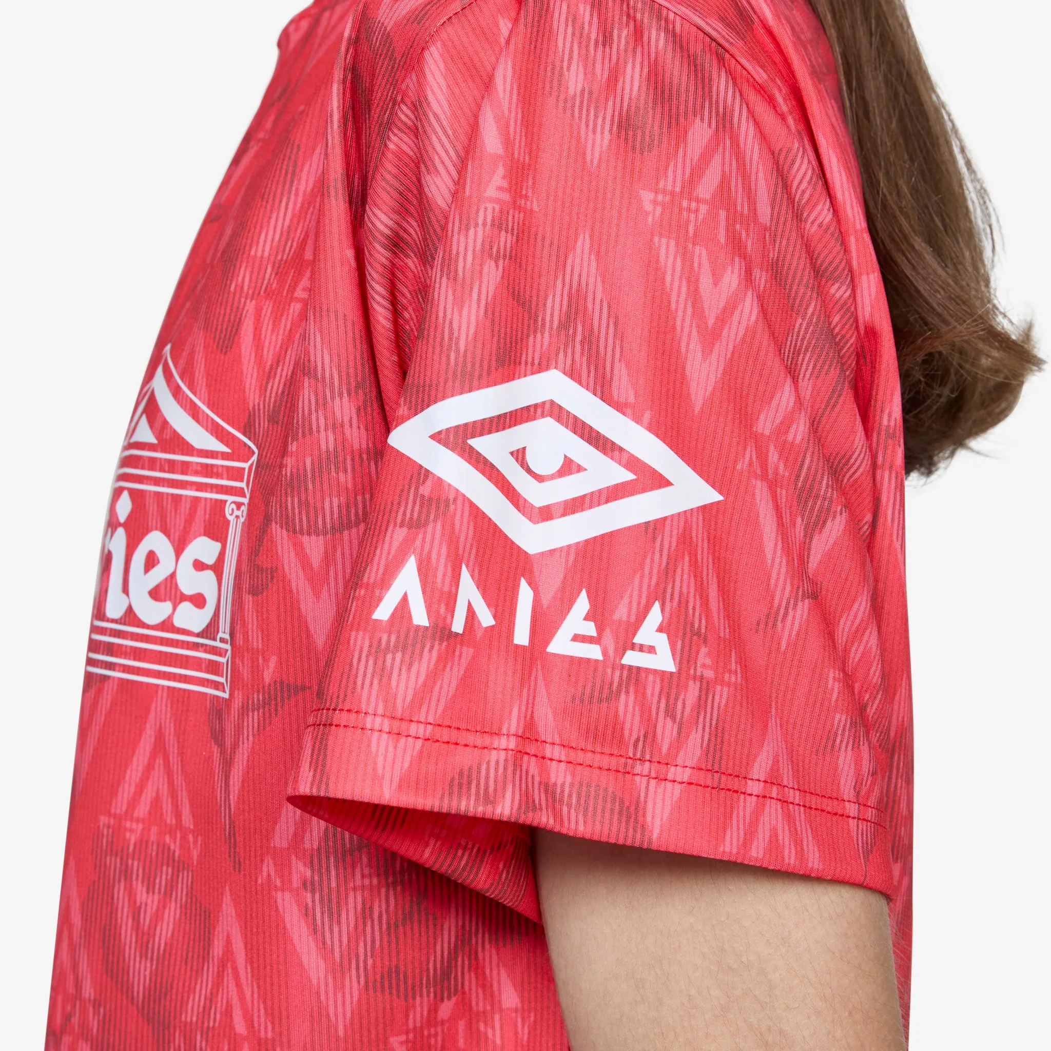 Aries x Roses Short Sleeve Football Jersey Red