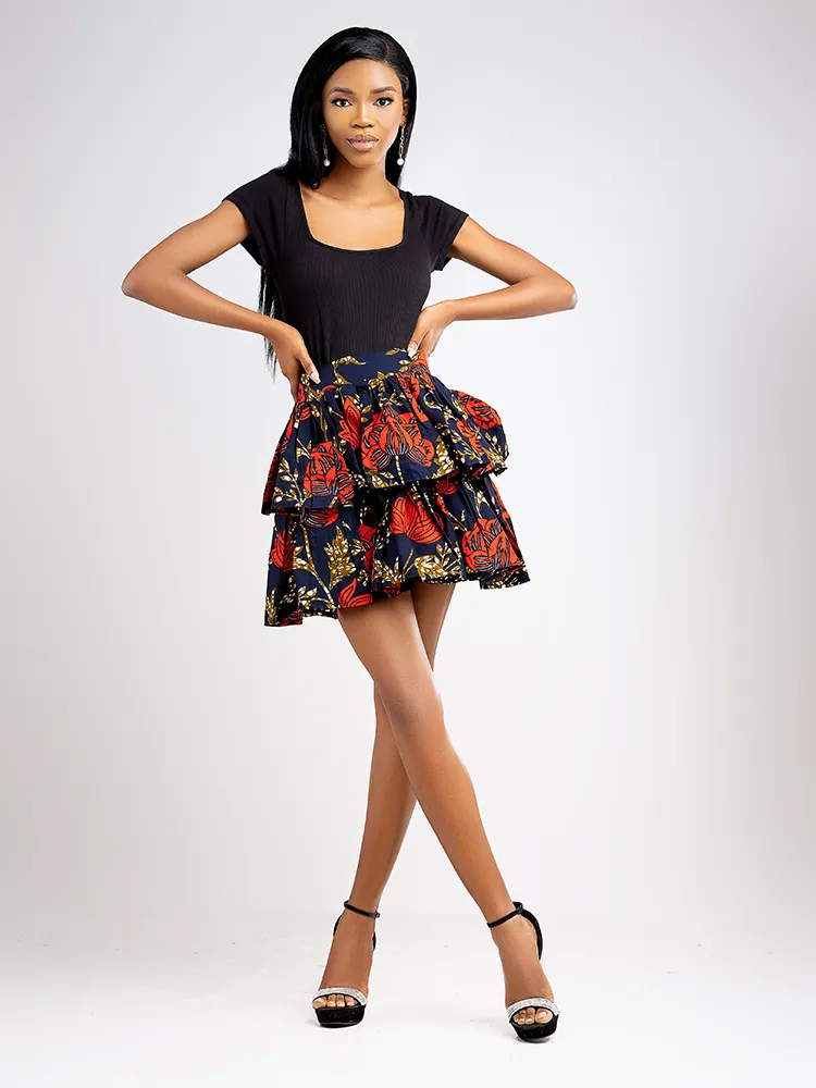 Asha two step mini skirt