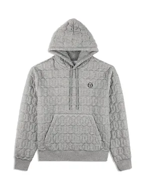 Aversa Quilted Hoodie- Light Heather Grey