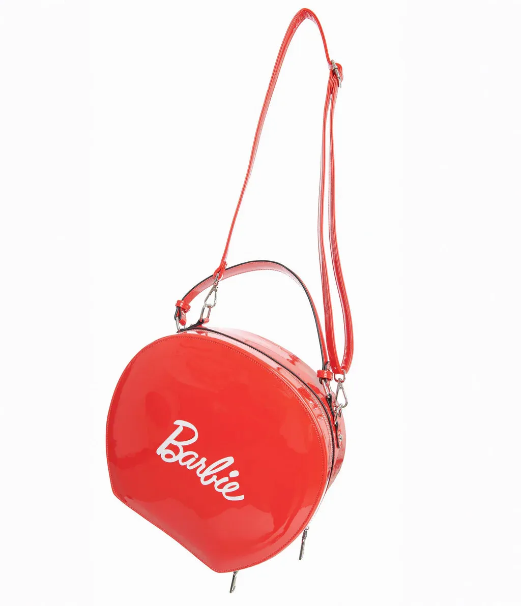 Barbie 1950's Red Leatherette Commmuter Set Circle Bag