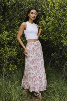 Bastien Floral Skirt in Rust