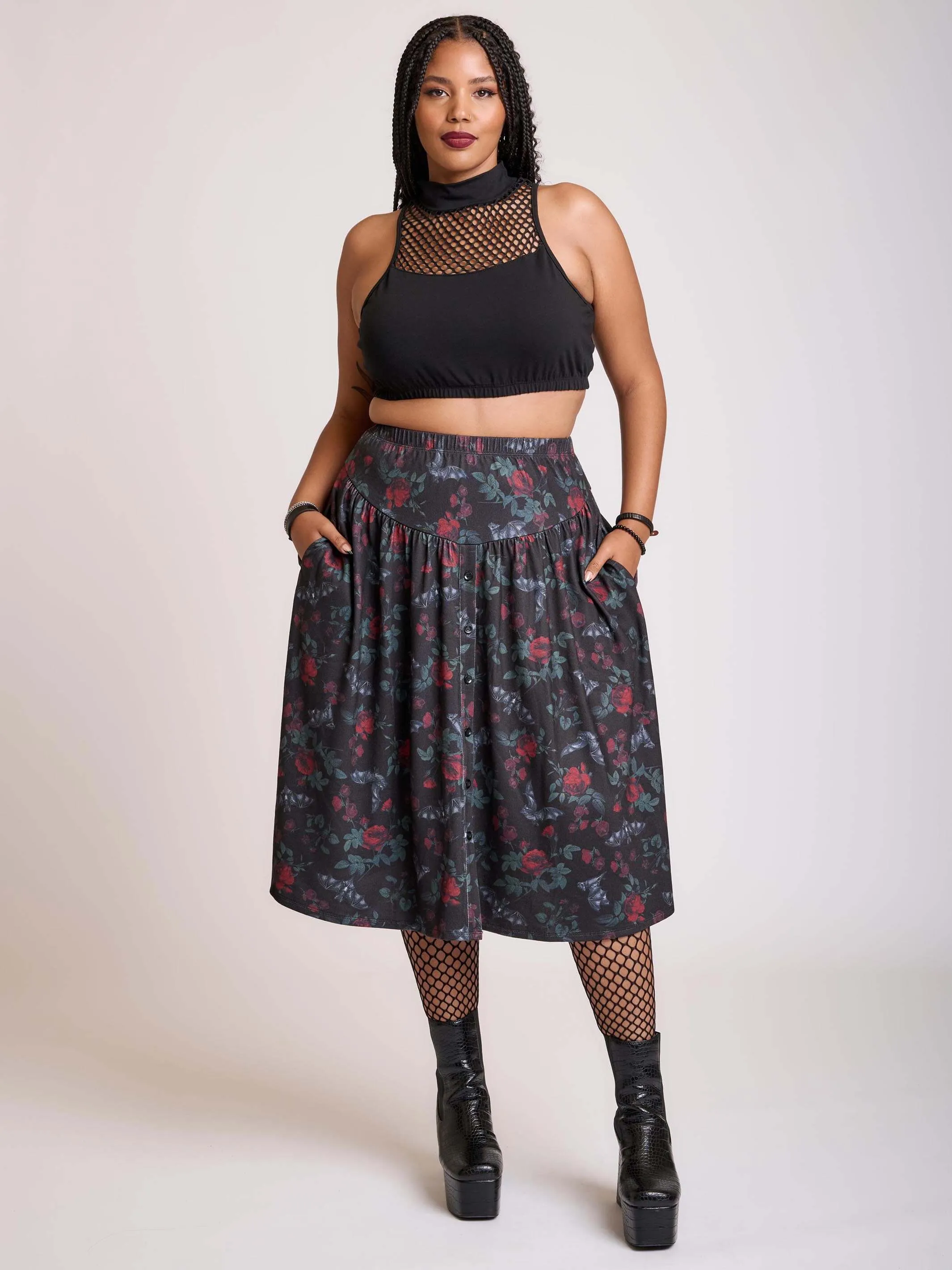 Bat's Roost Midi Skirt