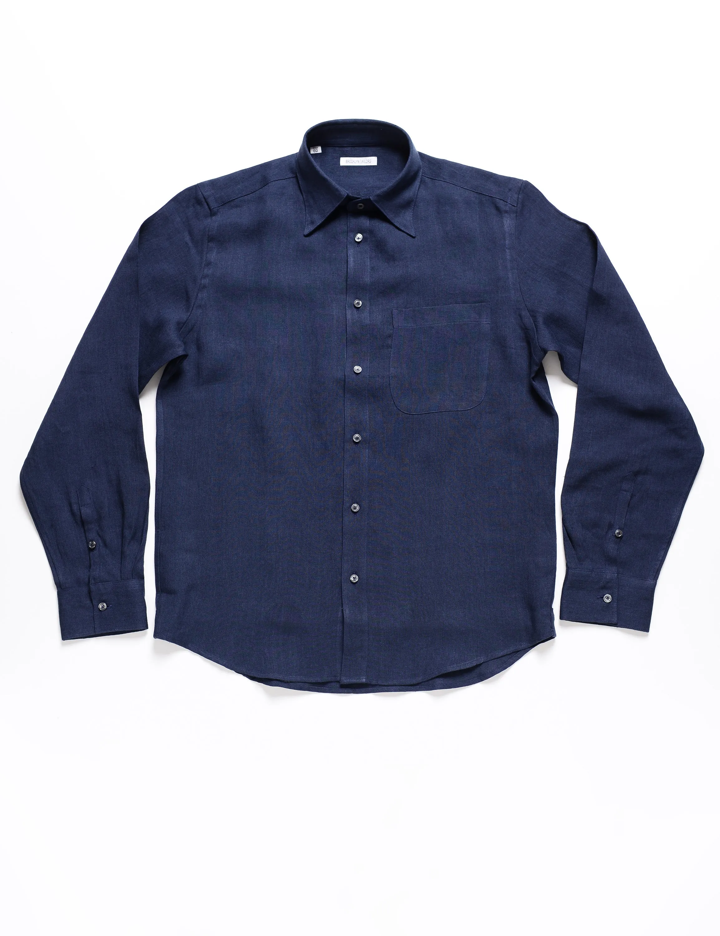 BKT14 Relaxed Casual Shirt in Linen Twill - Salerno Blue