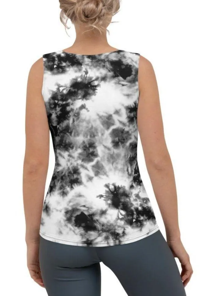 Black & White Tie Dye Tank Top