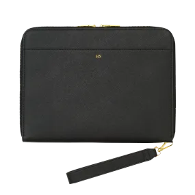 Black - Large Saffiano Pouch