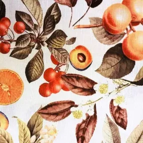 Blossom Fruit, Cherry, Peach, Polyester Canvas Fabric