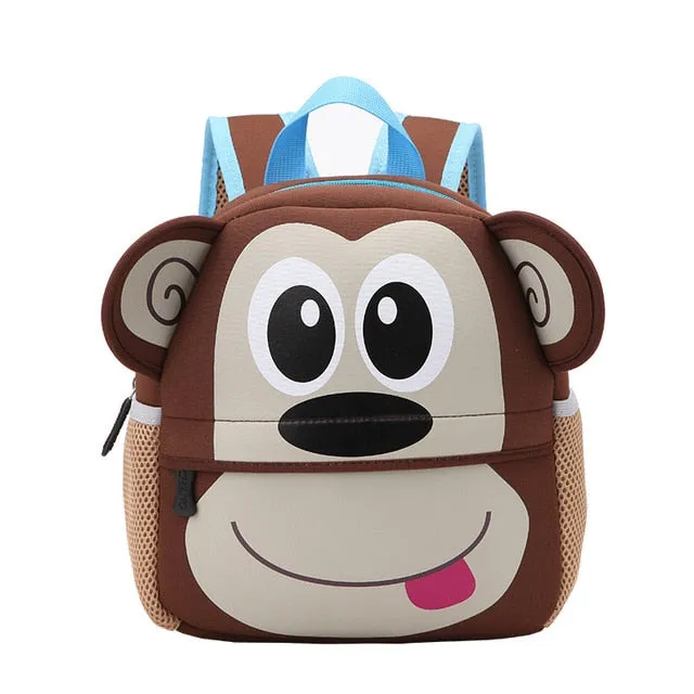 Brand Design Kids 3D Animal Kindergarten Cartoon Backpack