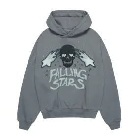 Broken Planet Falling Stars Hoodie Dark Gray