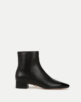 Cecile Leather Cap-Toe Bootie