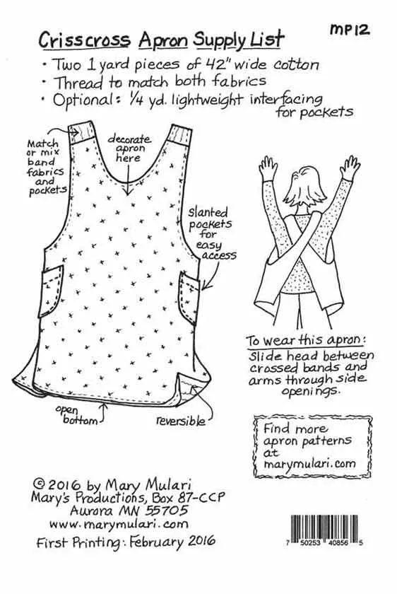 Crisscross Apron Pattern