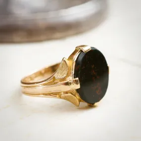 Date 1900 Art Nouveau Bloodstone Signet Ring