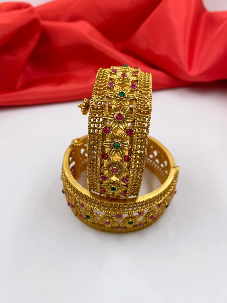 Designer Antique Brass Bangles For Ladies By Gehna Shop