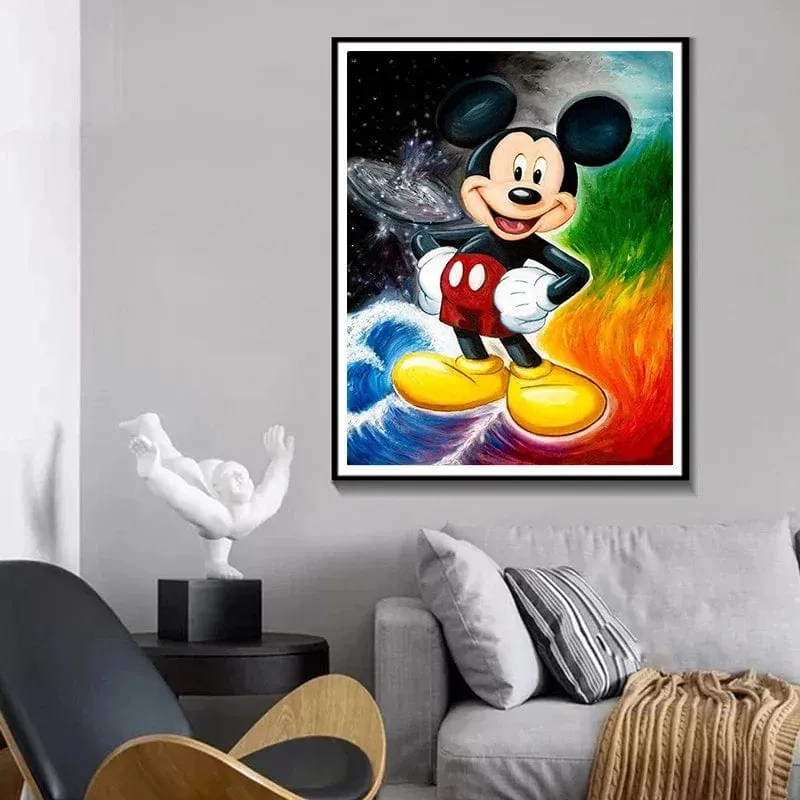 Disney Inspired Graffiti Cartoon Artwork Mickey Mouse Canvas Wall Art Prints