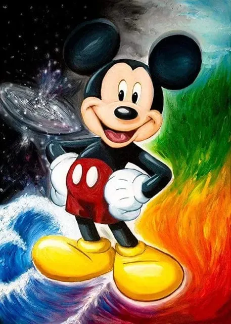 Disney Inspired Graffiti Cartoon Artwork Mickey Mouse Canvas Wall Art Prints