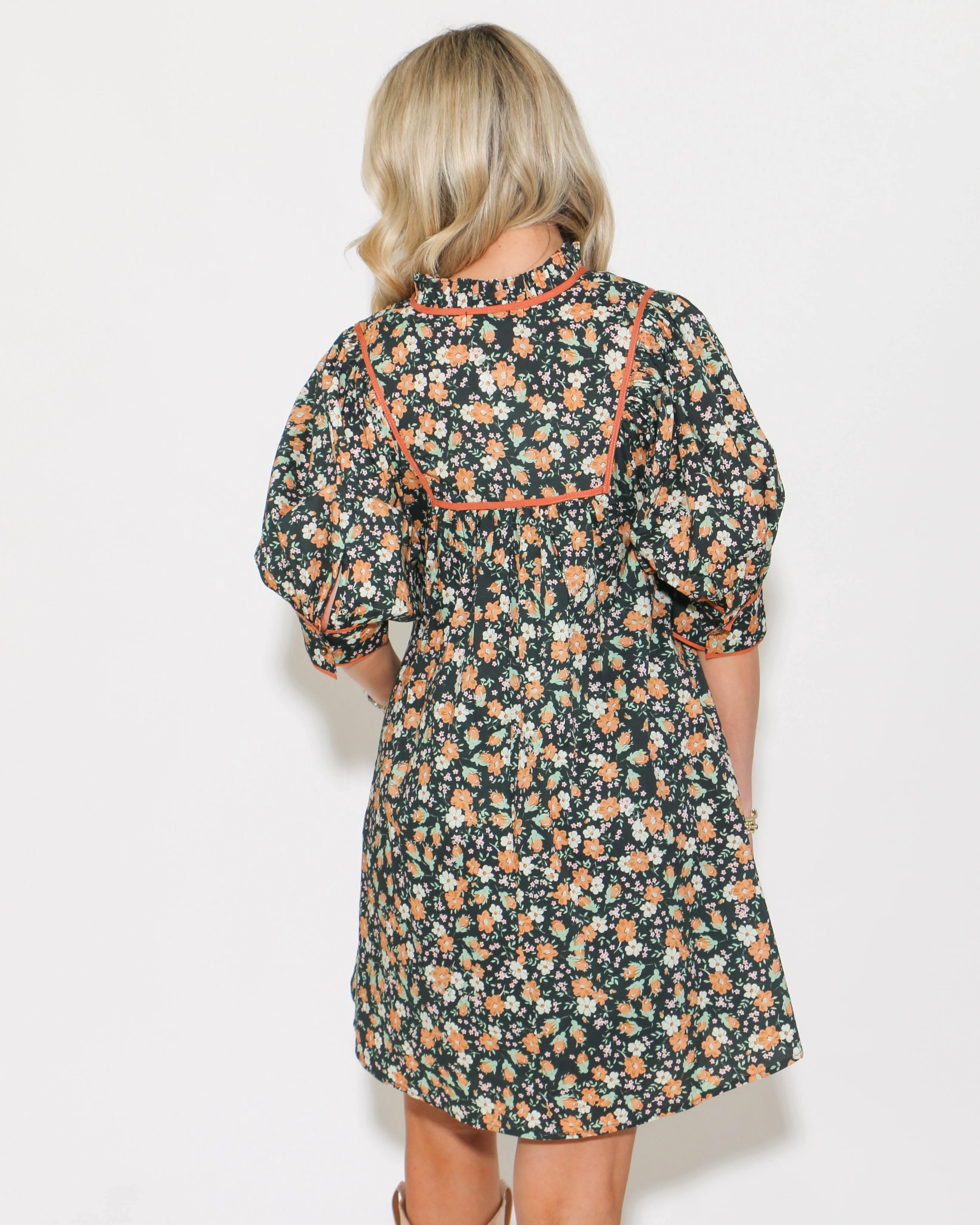 Ditzy Floral Drawstring Dress