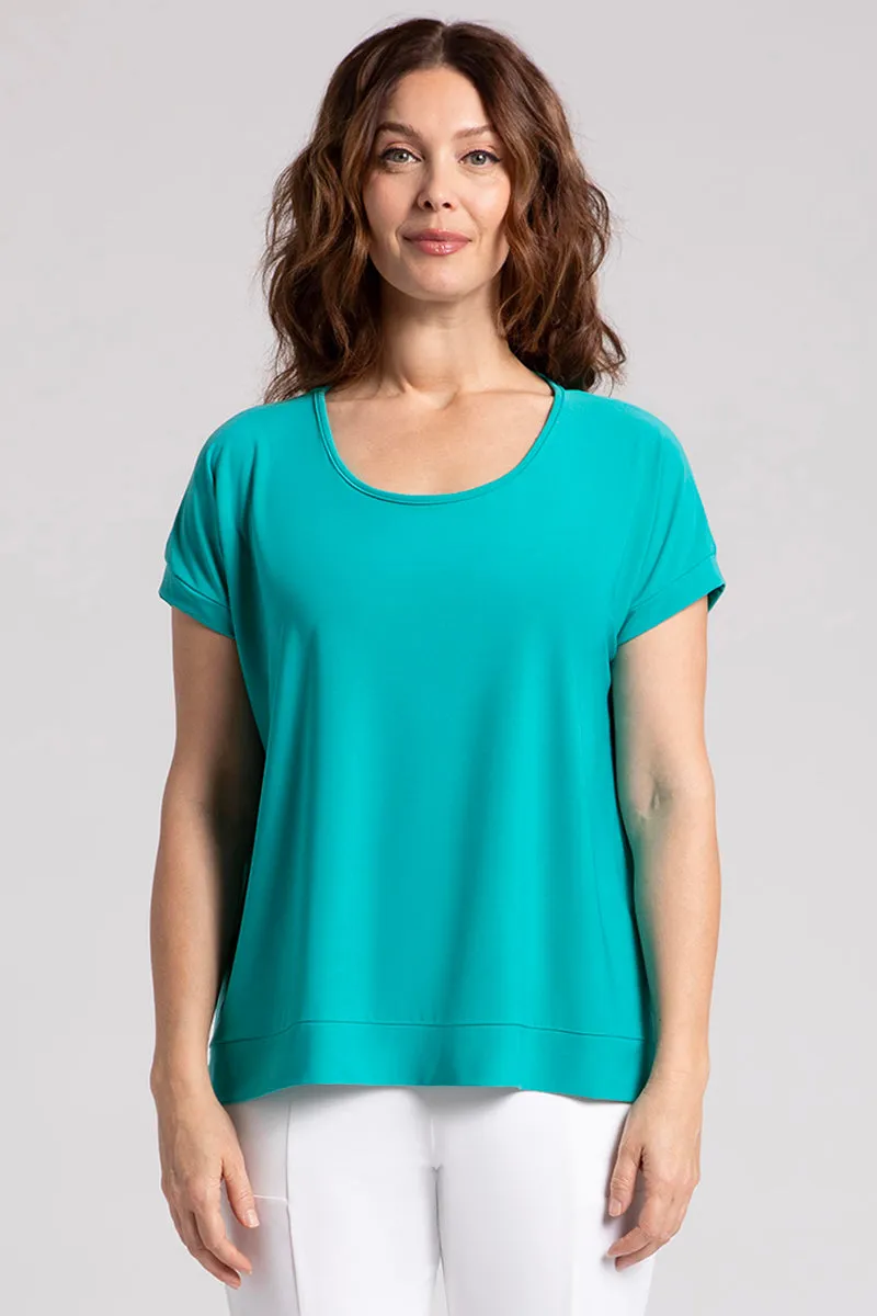 Dolman Scoop Neck Boxy Top | Gem