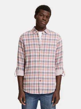 Double-faced check shirt