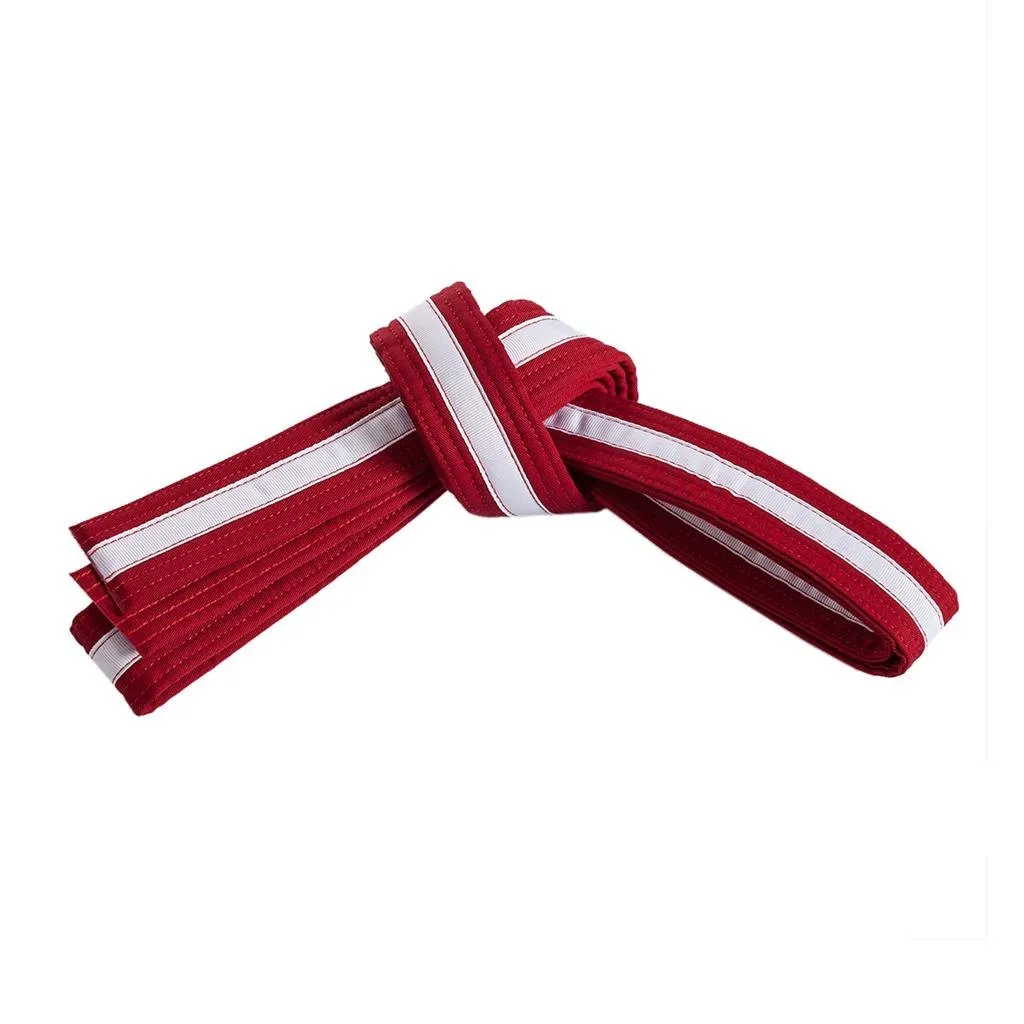 Double Wrap White Striped Belt