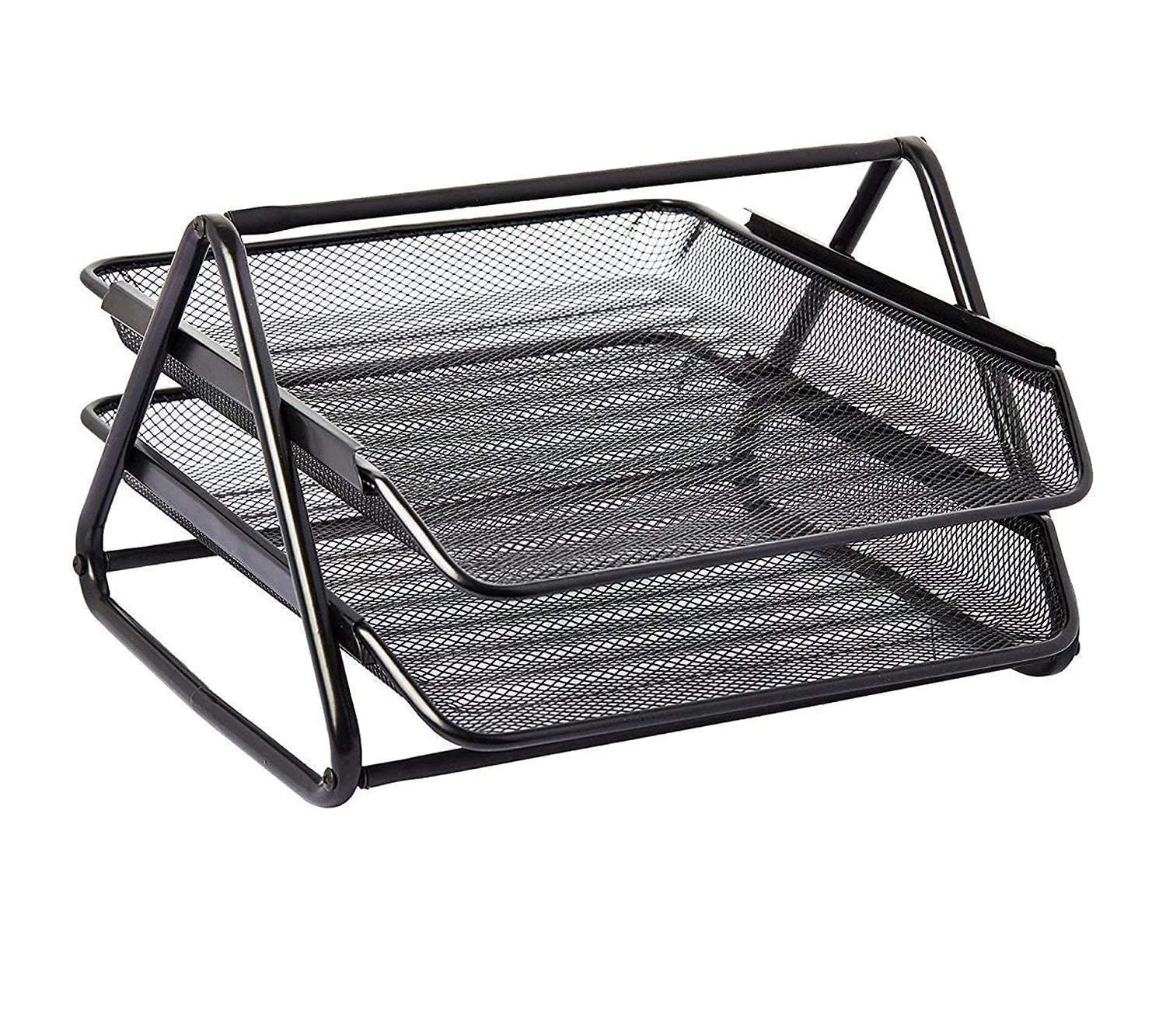 File organizer for office table desktop mesh metal desk organiser