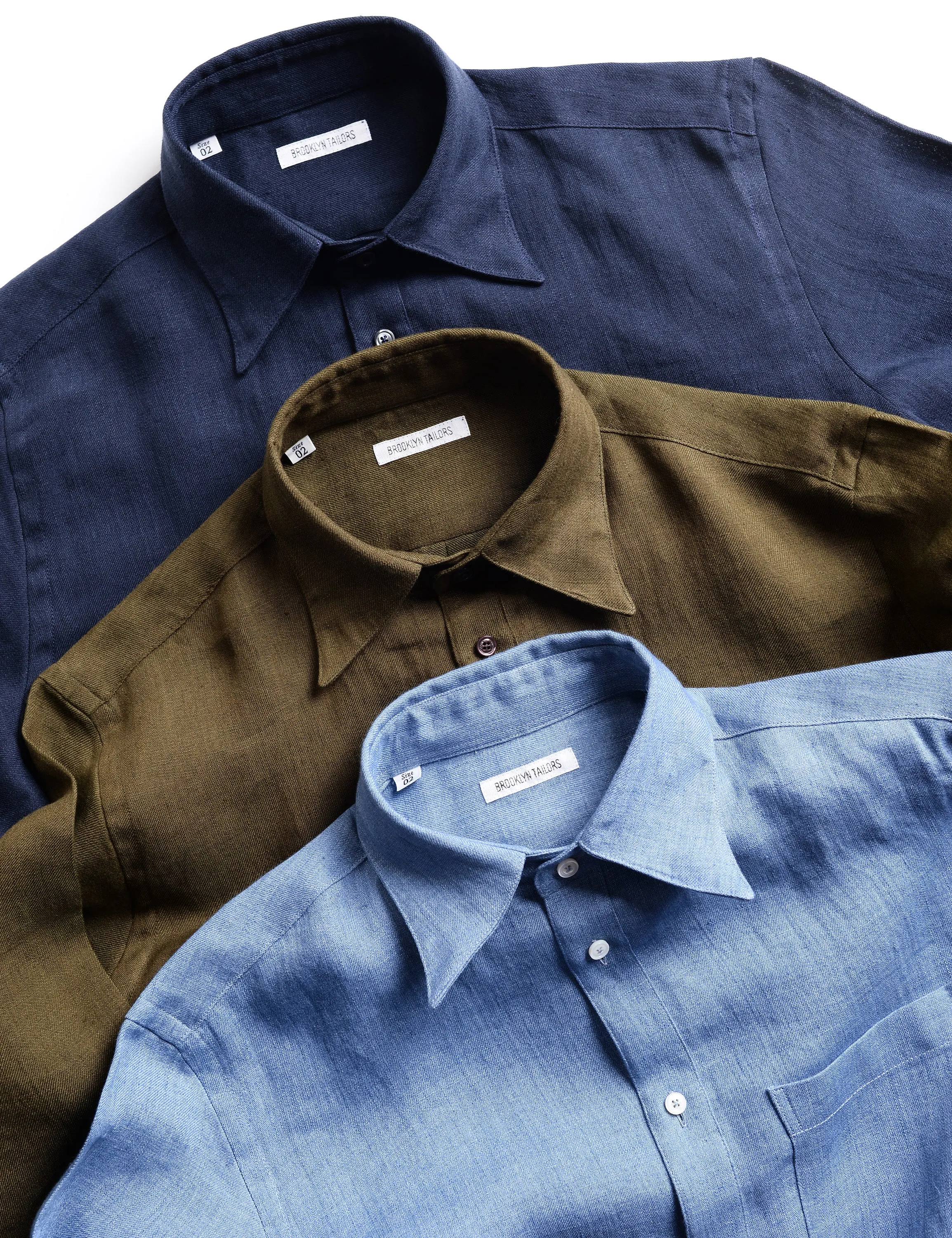 FINAL SALE: BKT14 Relaxed Casual Shirt in Linen Twill - Moss