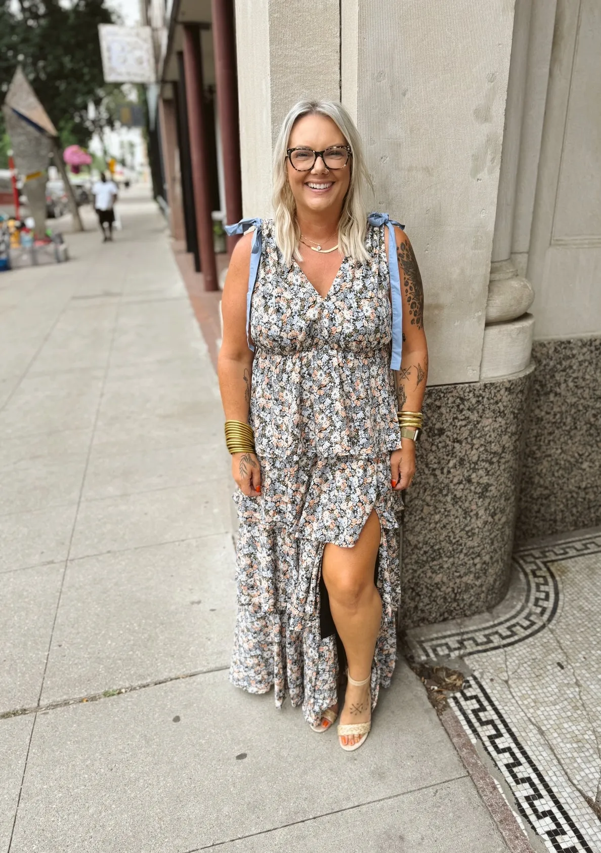 Floral Black Maxi Dress