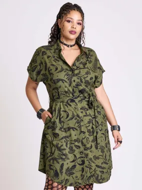 Garden Witch Shirt Dress