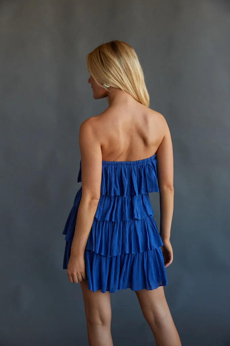 Kate Strapless Ruffle Romper