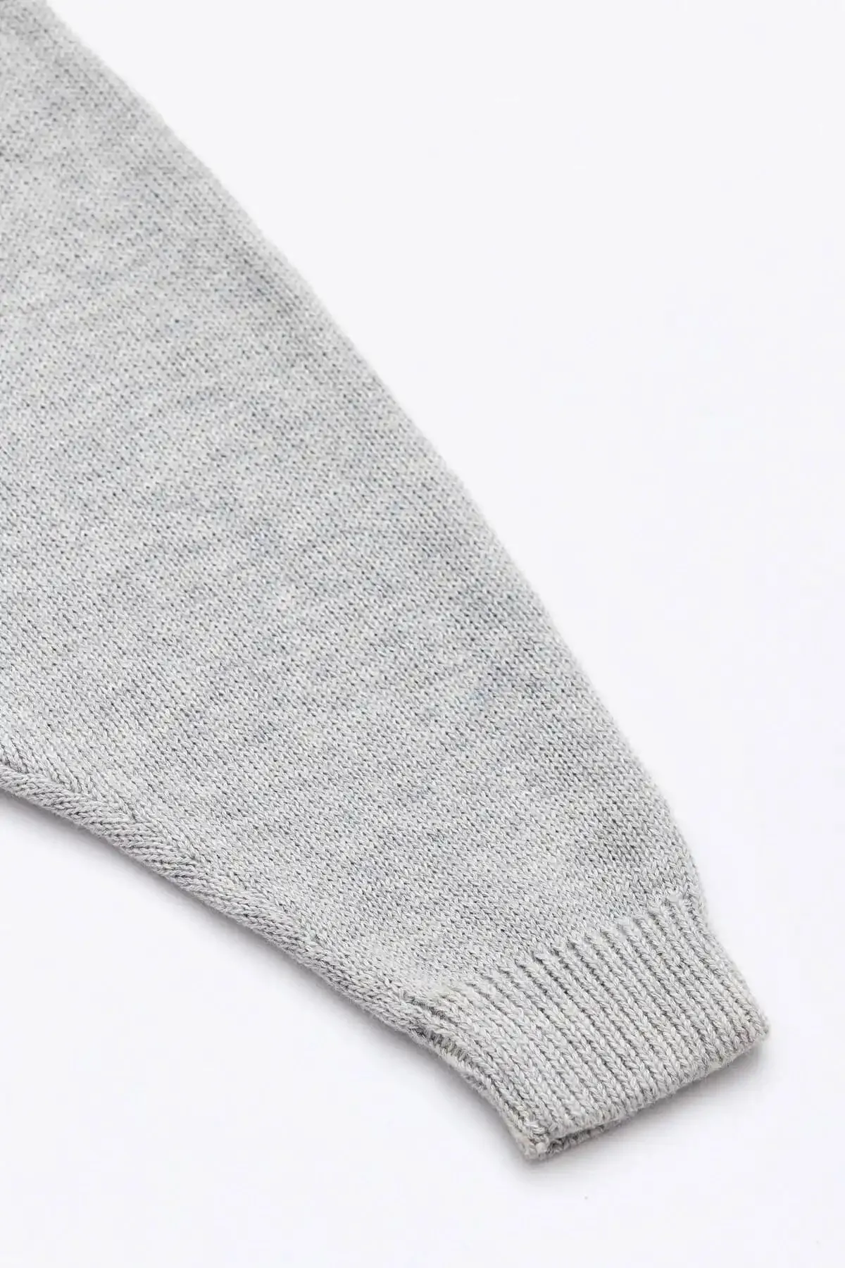 Knit Zipper Romper_Grey