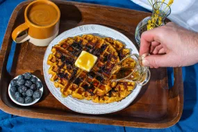 Lavender Blueberry Waffles