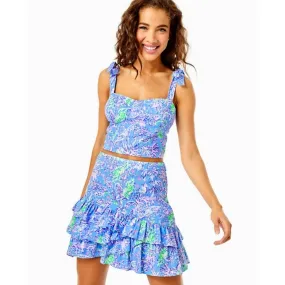 Lilly Pulitzer Rosalie Skirt Set Blue Peri The Turtle Package