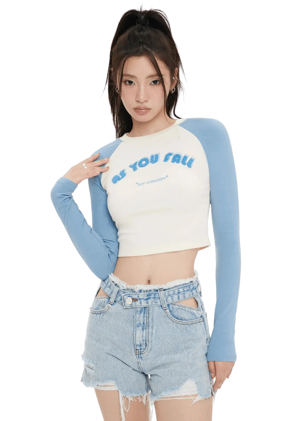 Long Sleeves Crop Top