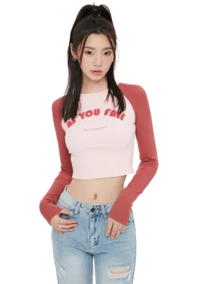 Long Sleeves Crop Top