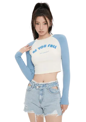 Long Sleeves Crop Top