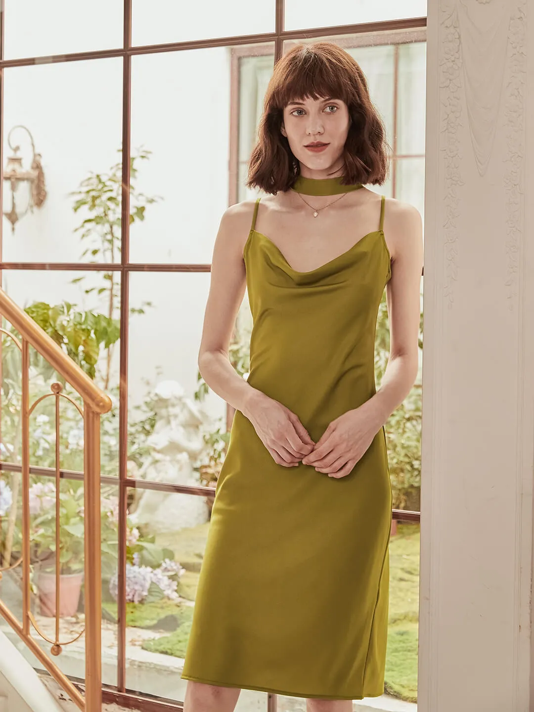 Margaux French Satin Slip Dress