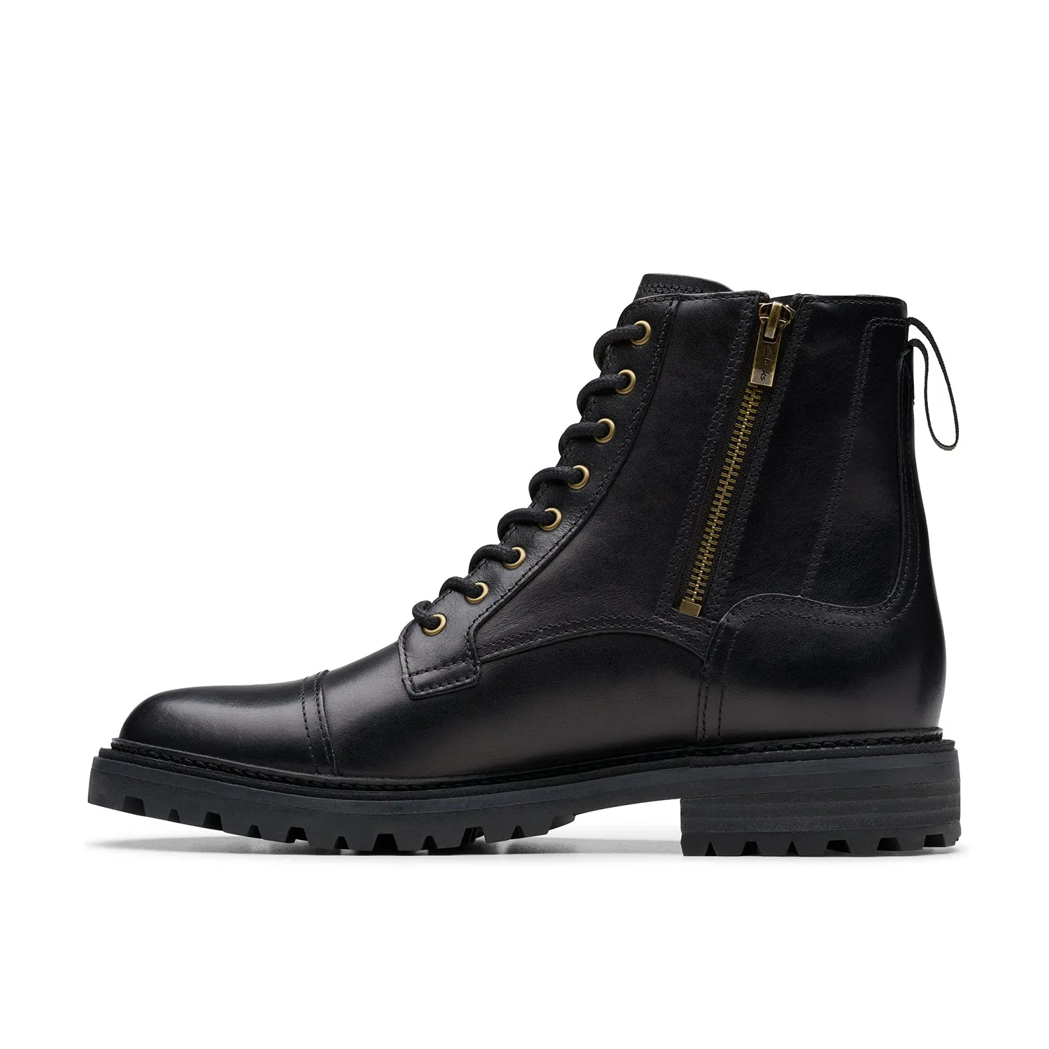 Mens - Clarkridge Hi Black Leather