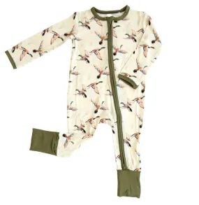 Mighty Mallards - Connor Bamboo Zippy Baby Romper