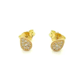 Pear Shaped Stud Earrings