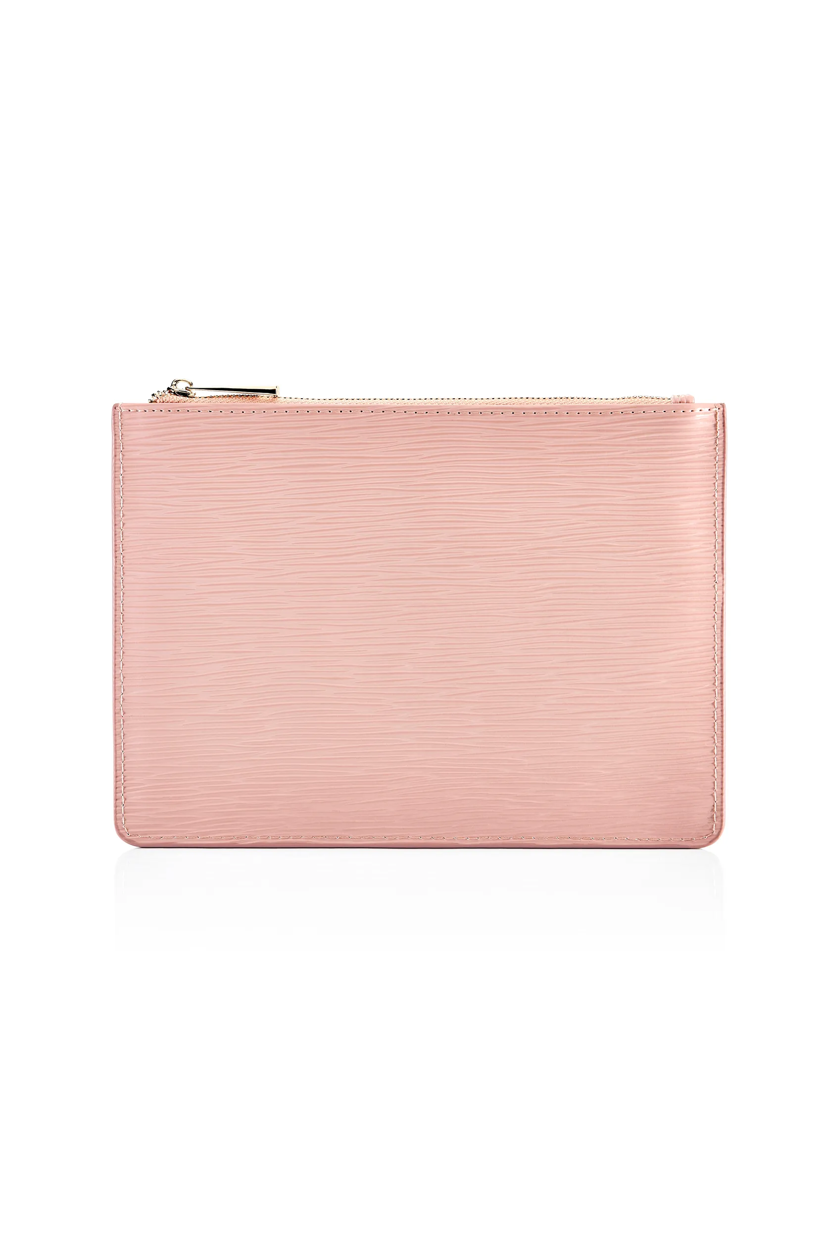 Personalised Leather Pouch - Nude EPI with Gold hardware