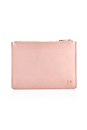 Personalised Leather Pouch - Nude EPI with Gold hardware