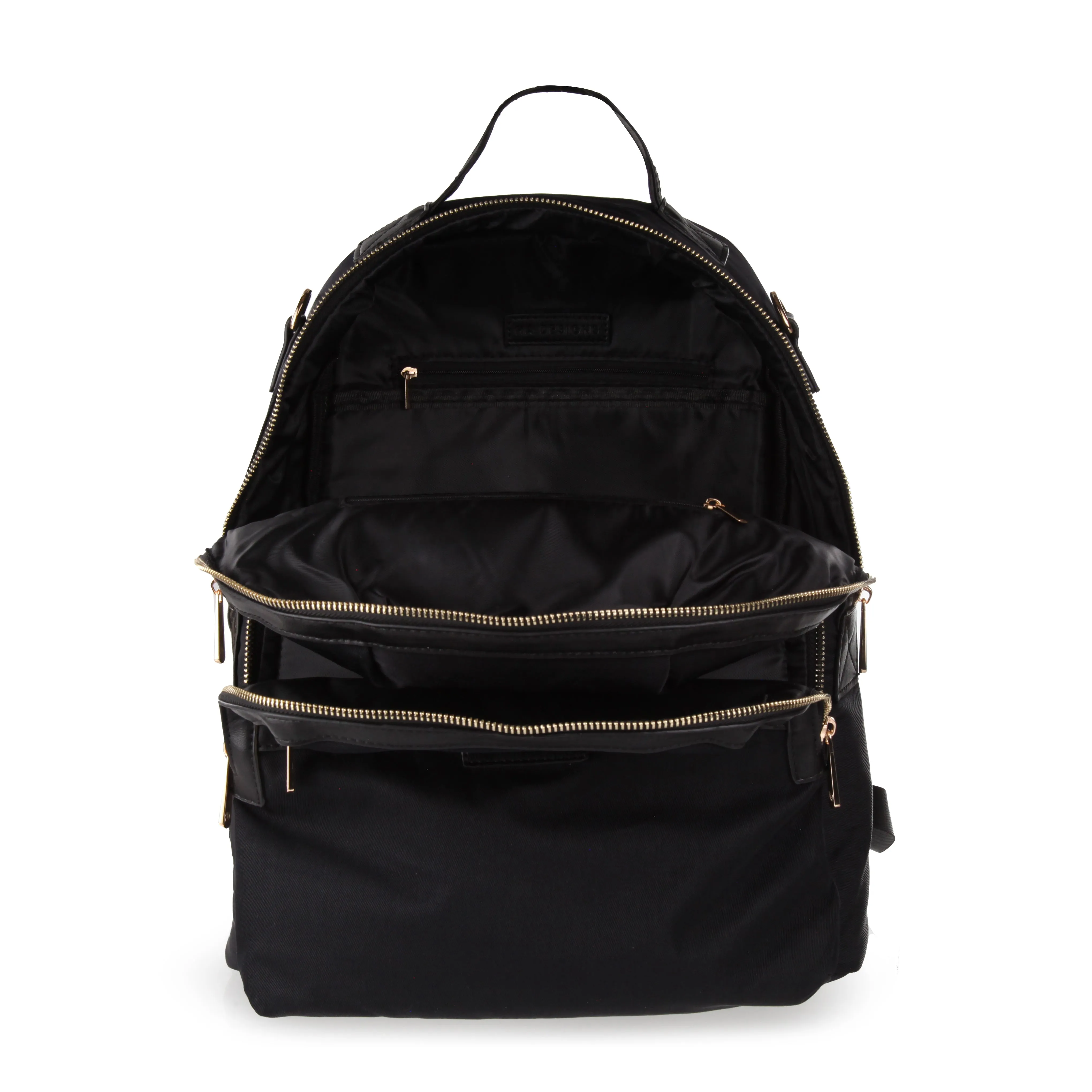 Personalised Luxury Backpack - Black with Gold Hardware