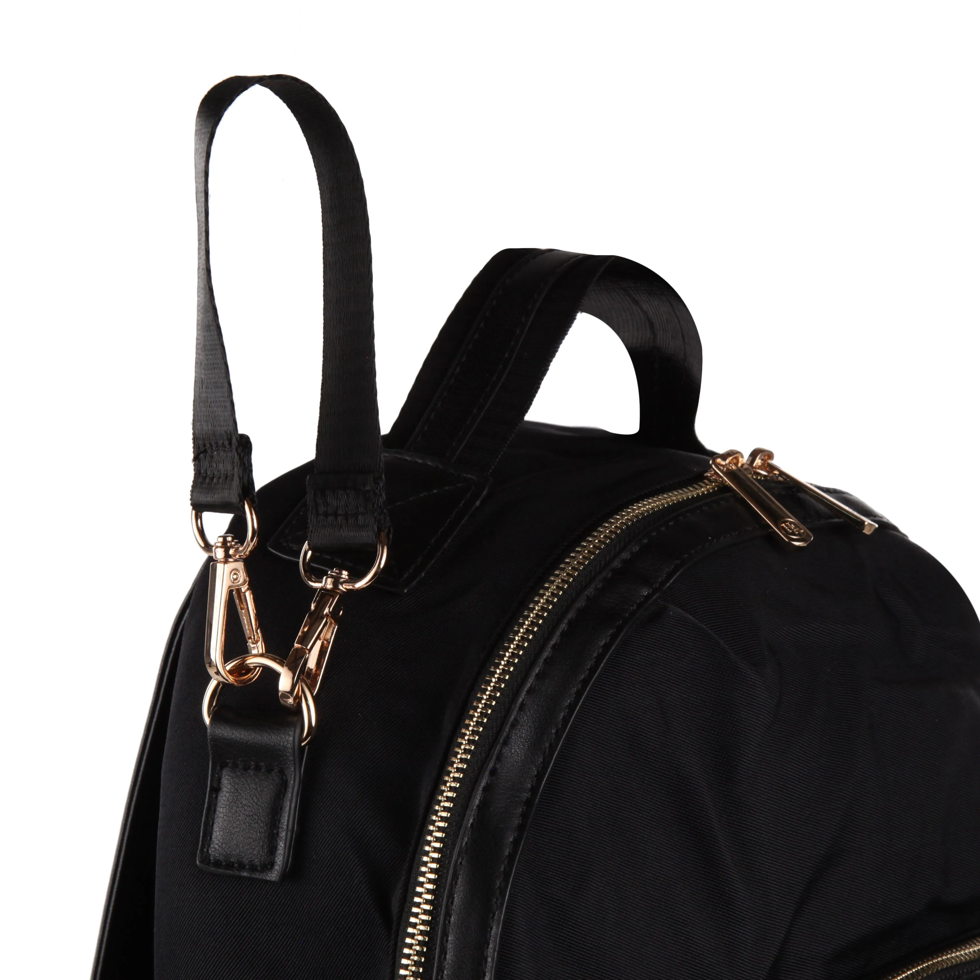 Personalised Luxury Backpack - Black with Gold Hardware