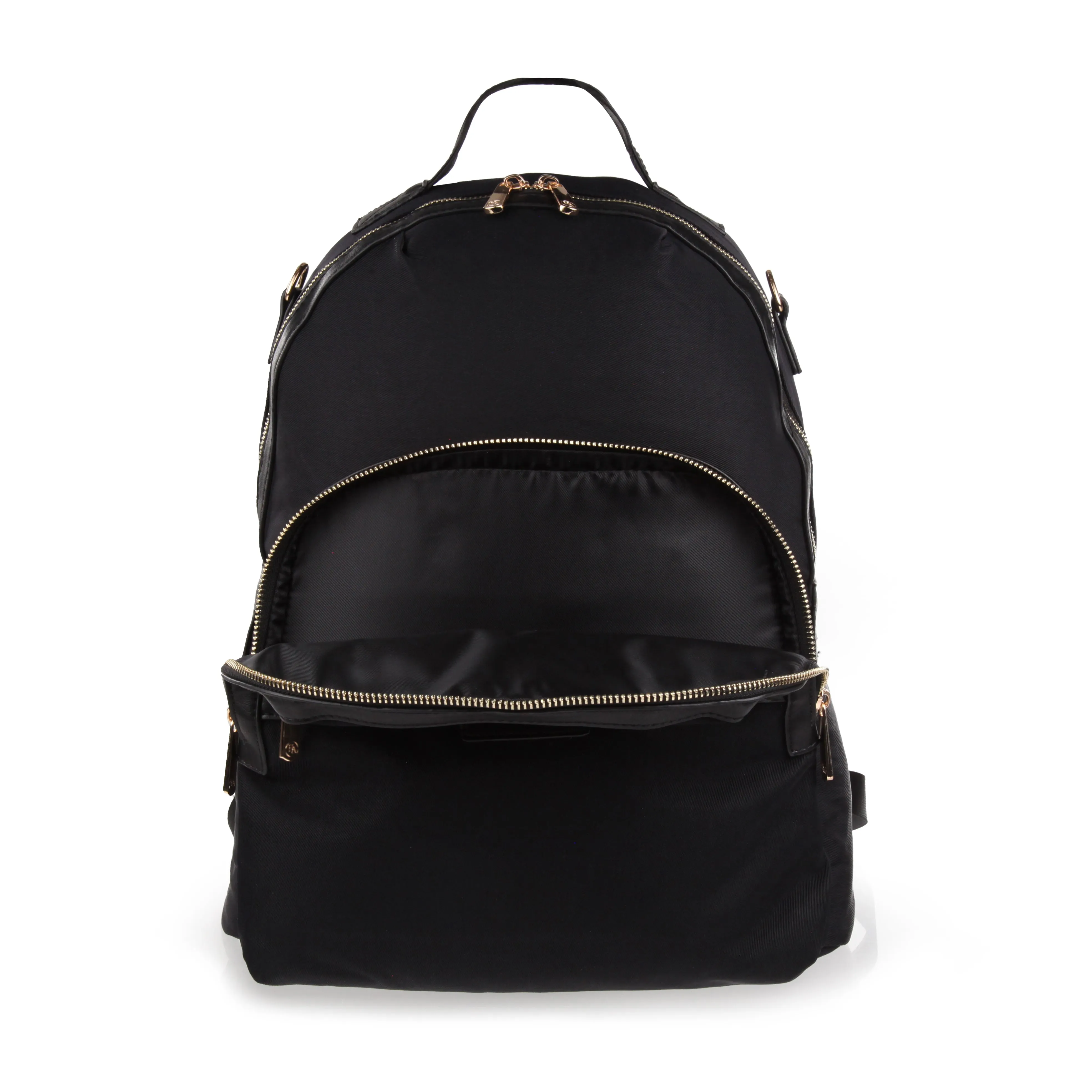 Personalised Luxury Backpack - Black with Gold Hardware