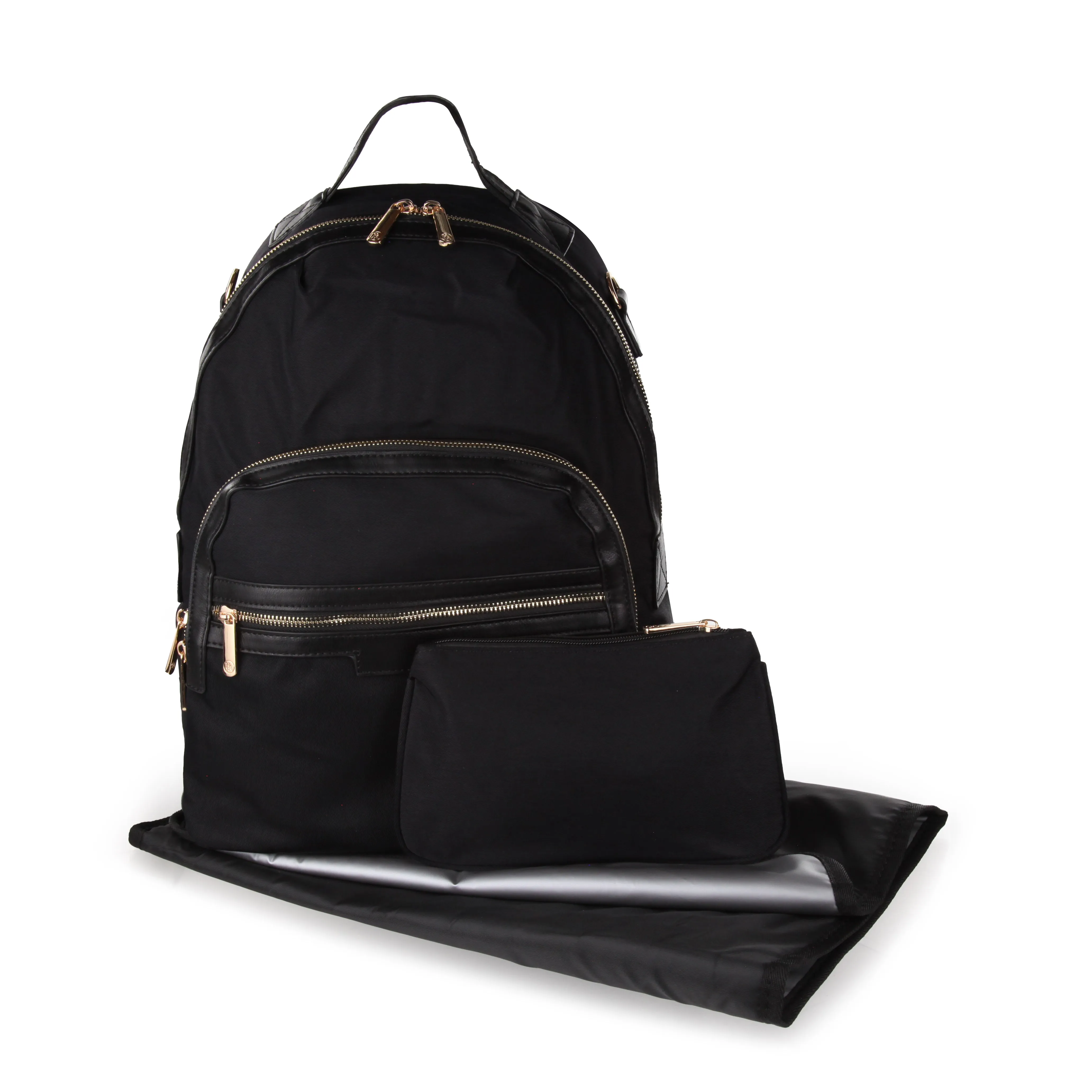 Personalised Luxury Backpack - Black with Gold Hardware