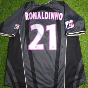 Ronaldinho PSG Paris Saint Germain 2001 2002 DEBUT SEASON Third Soccer Jersey Shirt XL