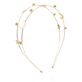 Sasha Moon & Star Headband | Gold